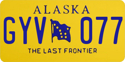 AK license plate GYV077