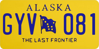 AK license plate GYV081
