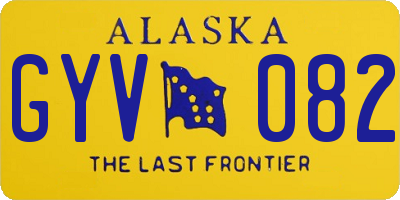 AK license plate GYV082