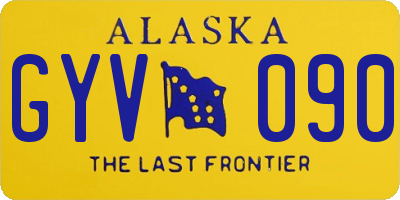 AK license plate GYV090
