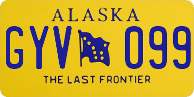 AK license plate GYV099