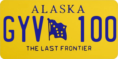 AK license plate GYV100