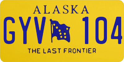 AK license plate GYV104