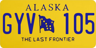 AK license plate GYV105