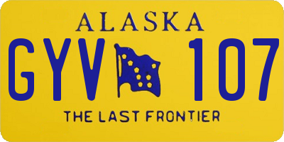 AK license plate GYV107