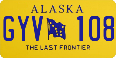 AK license plate GYV108