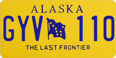 AK license plate GYV110