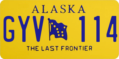 AK license plate GYV114