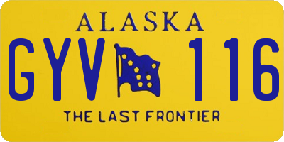 AK license plate GYV116