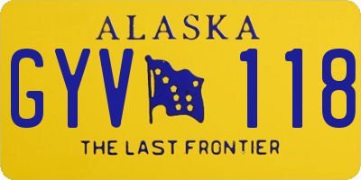 AK license plate GYV118