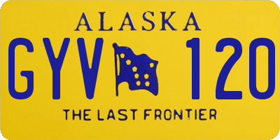 AK license plate GYV120