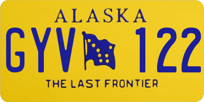 AK license plate GYV122