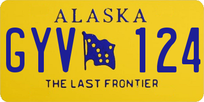 AK license plate GYV124