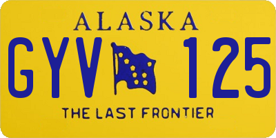 AK license plate GYV125