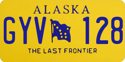 AK license plate GYV128