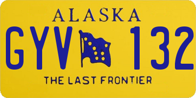 AK license plate GYV132