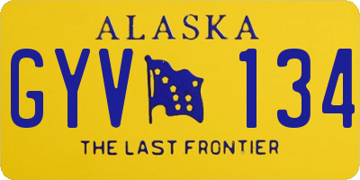 AK license plate GYV134