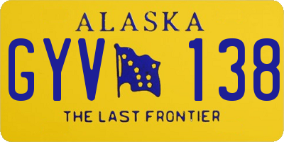 AK license plate GYV138