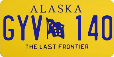AK license plate GYV140