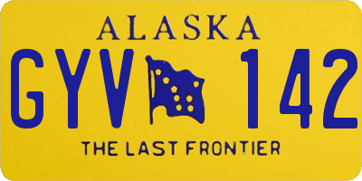 AK license plate GYV142