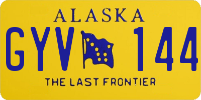 AK license plate GYV144