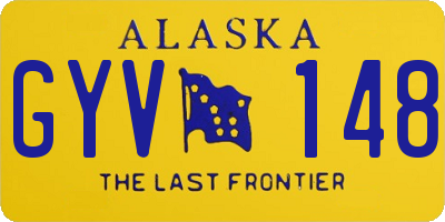 AK license plate GYV148