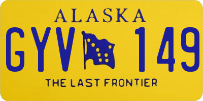 AK license plate GYV149