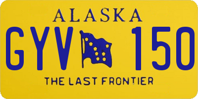 AK license plate GYV150