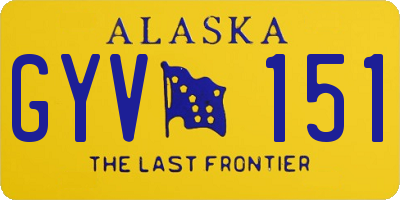 AK license plate GYV151