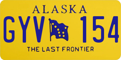 AK license plate GYV154