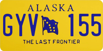 AK license plate GYV155