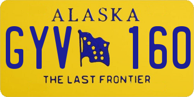 AK license plate GYV160