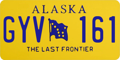 AK license plate GYV161