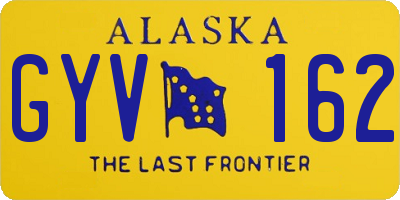 AK license plate GYV162