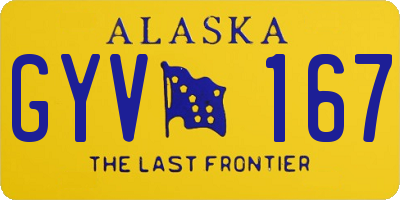 AK license plate GYV167