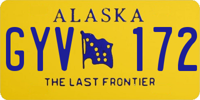 AK license plate GYV172