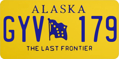 AK license plate GYV179