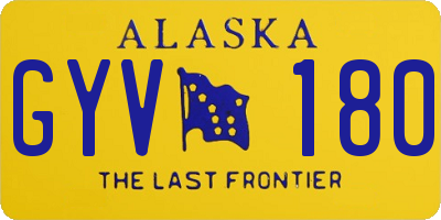 AK license plate GYV180