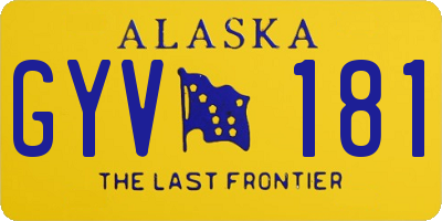 AK license plate GYV181