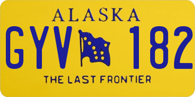 AK license plate GYV182