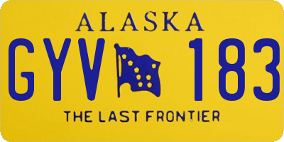 AK license plate GYV183