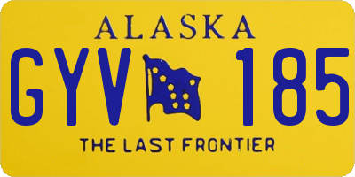 AK license plate GYV185