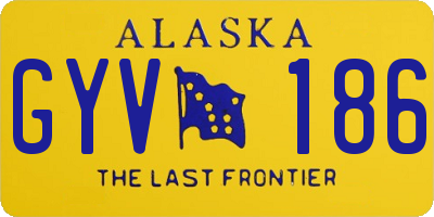 AK license plate GYV186