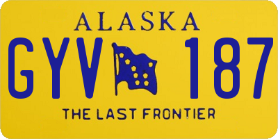 AK license plate GYV187