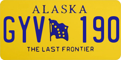 AK license plate GYV190