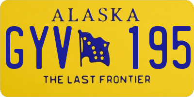 AK license plate GYV195