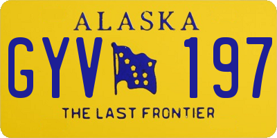 AK license plate GYV197