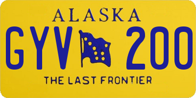 AK license plate GYV200