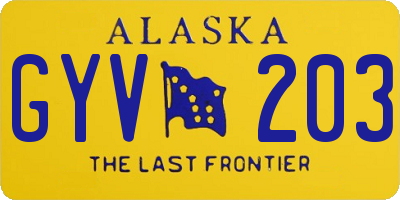 AK license plate GYV203