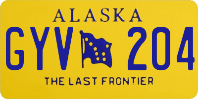 AK license plate GYV204